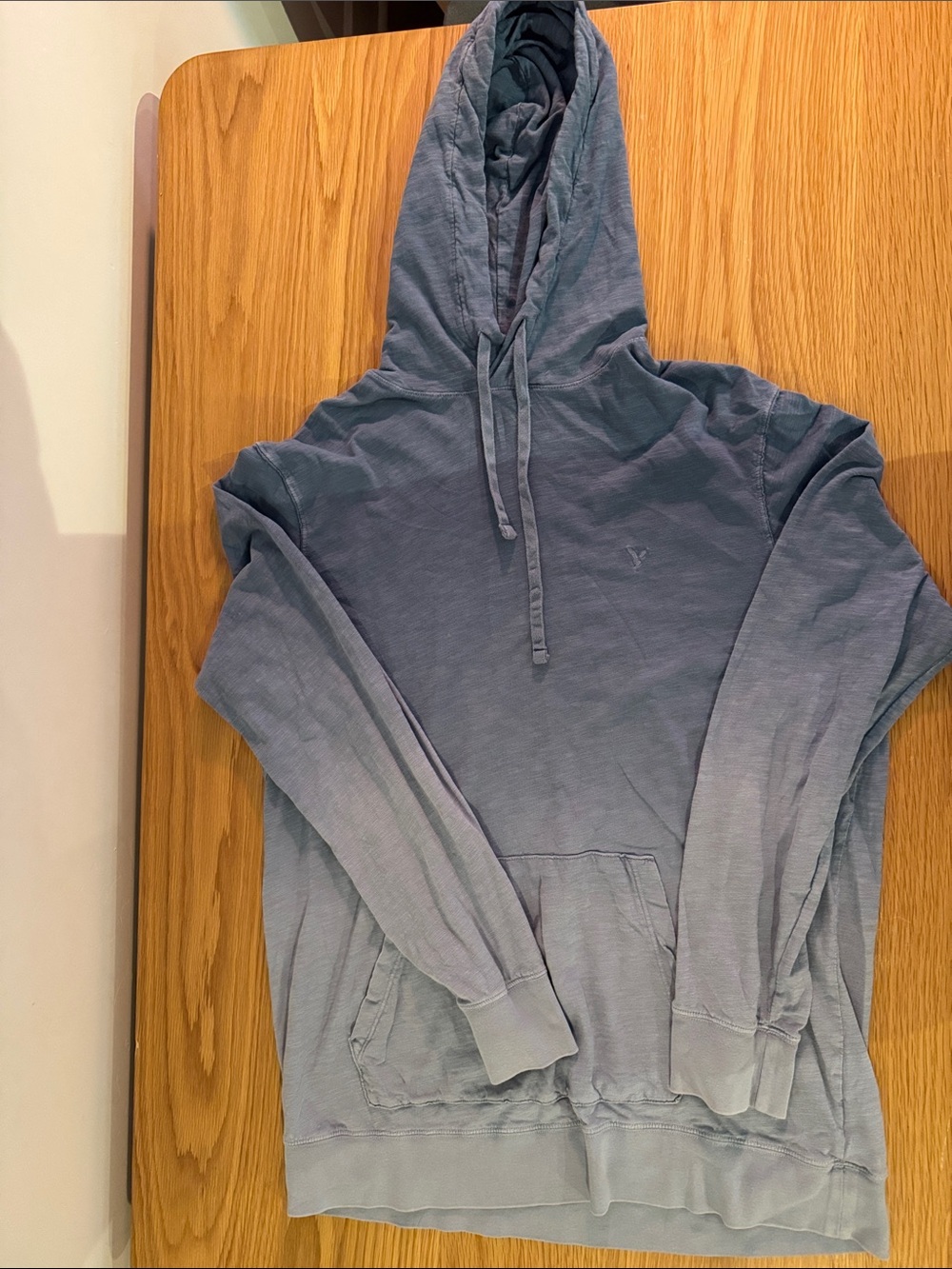 American Eagle Outfitters Faded Slate Blue Pullover Hoodie